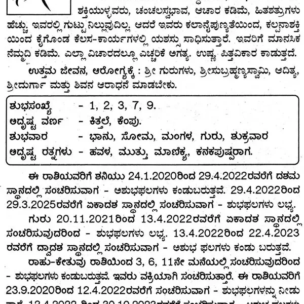 Panchang- 2022 (Kannada)