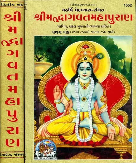 શ્રીમદ્ભાગવત મહાપુરાણ: Srimad Bhagavat Mahapurana in Gujarati (Set of 2 Volumes)